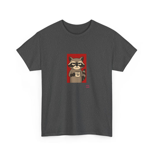 Charming Raccoon Unisex Heavy Cotton Tee, Cute Pet Lover Shirt, Gifts for Animal Lovers, Casual Wear, Birthday Gift Idea