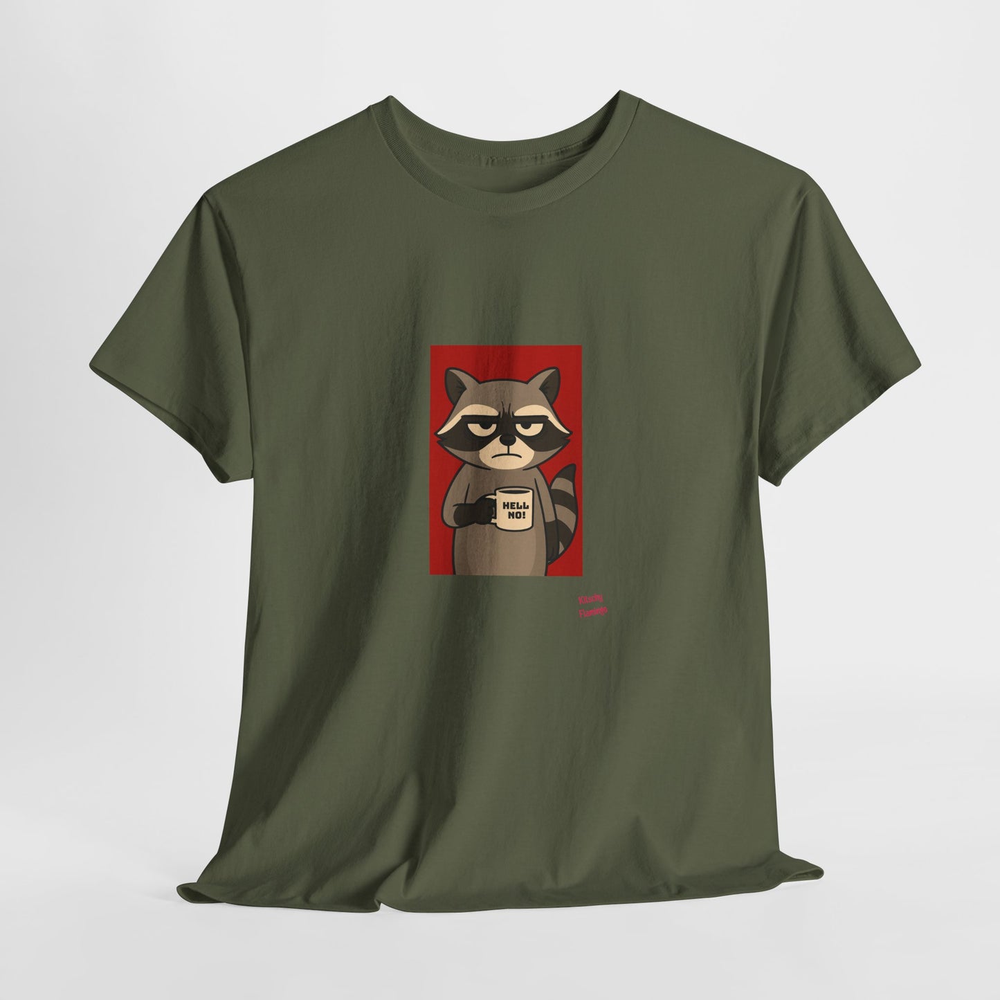 Charming Raccoon Unisex Heavy Cotton Tee, Cute Pet Lover Shirt, Gifts for Animal Lovers, Casual Wear, Birthday Gift Idea