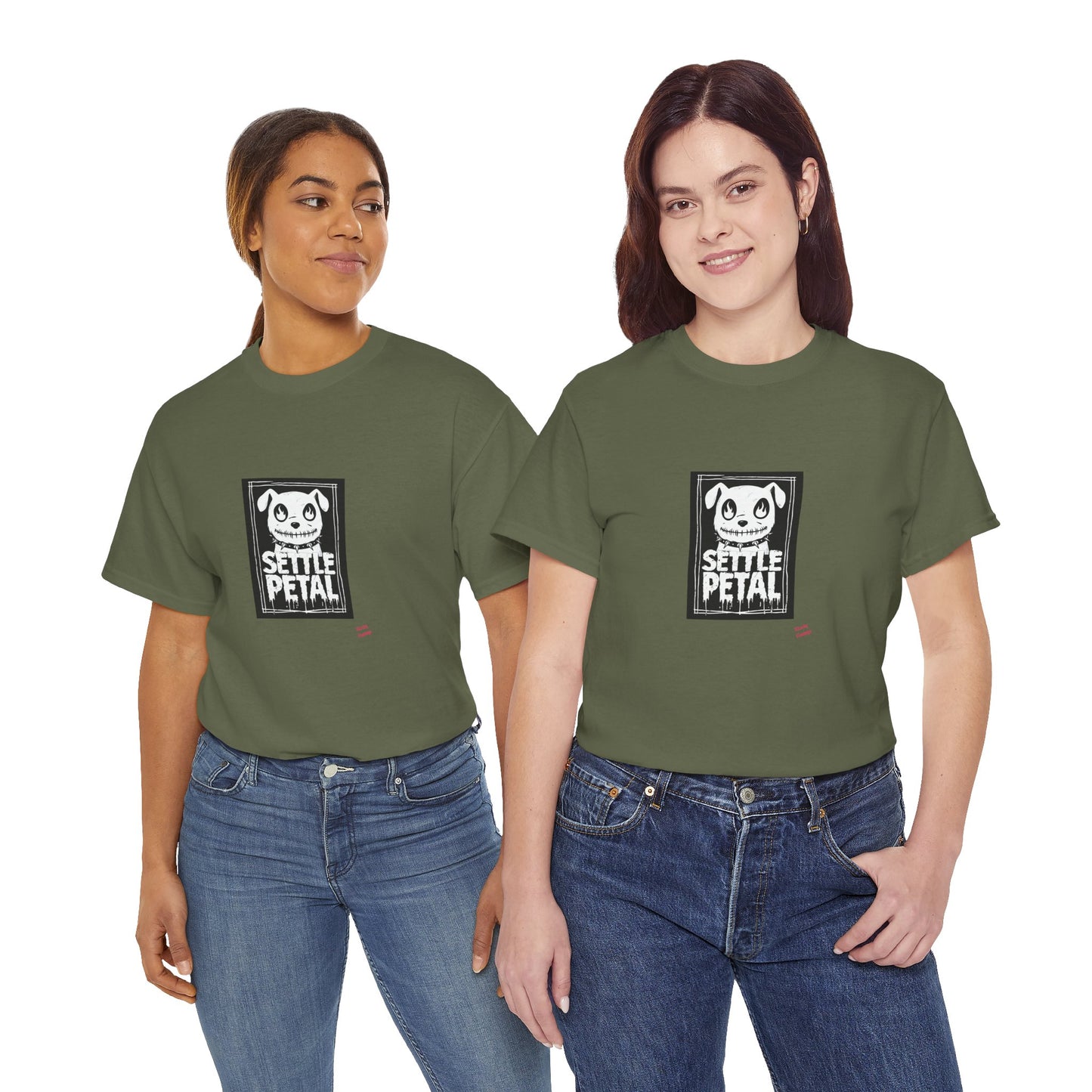 Settle Petal Dog Tee | Fun Unisex Cotton T-Shirt for Casual Wear