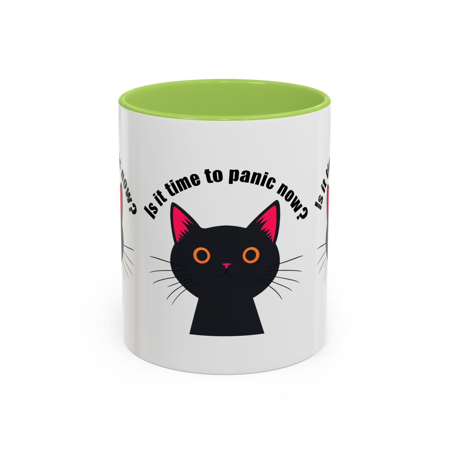 Is It Time to Panic Now? Funny Cat Coffee Mug, Cute Cat Lover Gift, Funny Mug for Cat Owners, Purrfect Gift for Birthdays,
