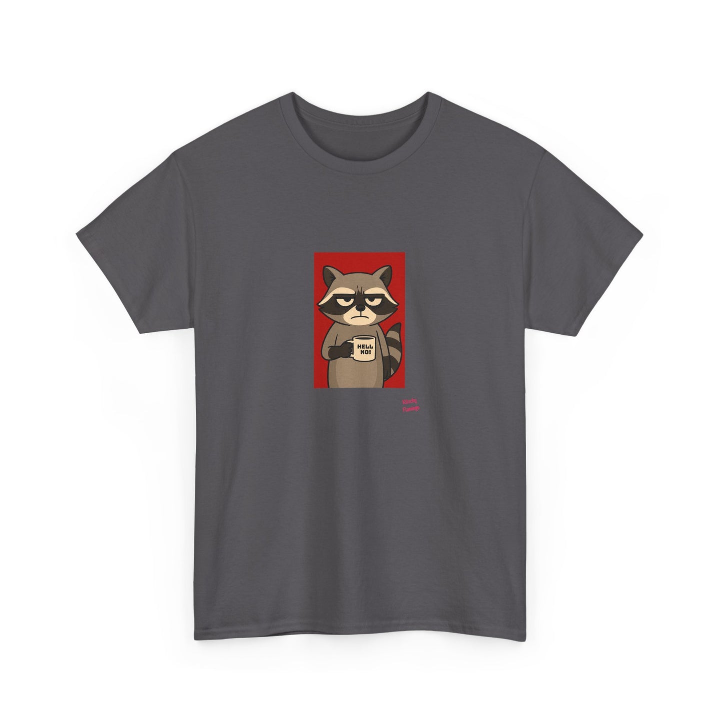Charming Raccoon Unisex Heavy Cotton Tee, Cute Pet Lover Shirt, Gifts for Animal Lovers, Casual Wear, Birthday Gift Idea