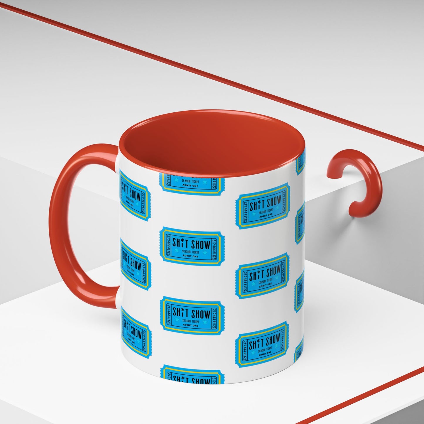 Accent Coffee Mug - 'Sh*t Snow' Design - Fun Gift for Coffee Lovers, Funny Mug for Winter, Unique Holiday Present, Hot Cocoa Cup