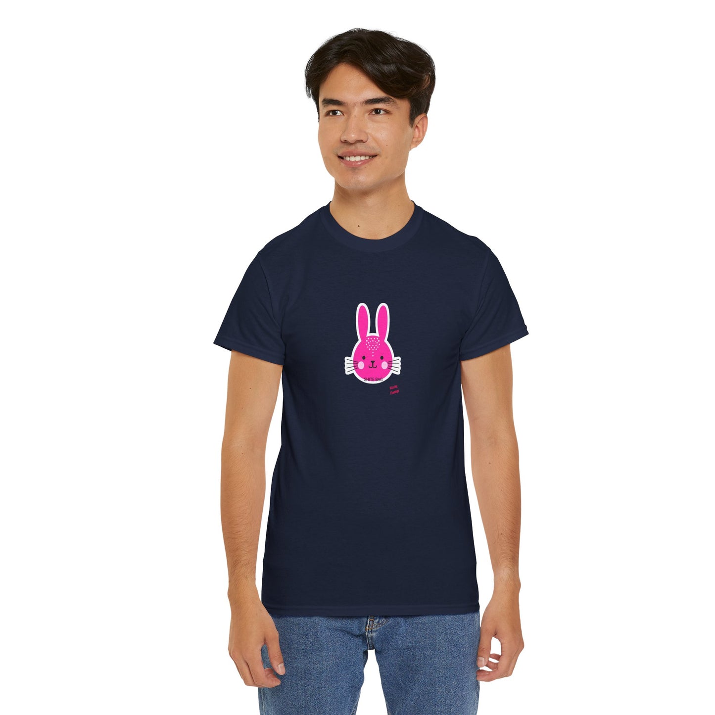 Sh*tebag Bunny Unisex Heavy Cotton Tee - Funny Graphic T-Shirt for Animal Lovers, Streetwear Fashion, Casual Wear, Lighthearted Style