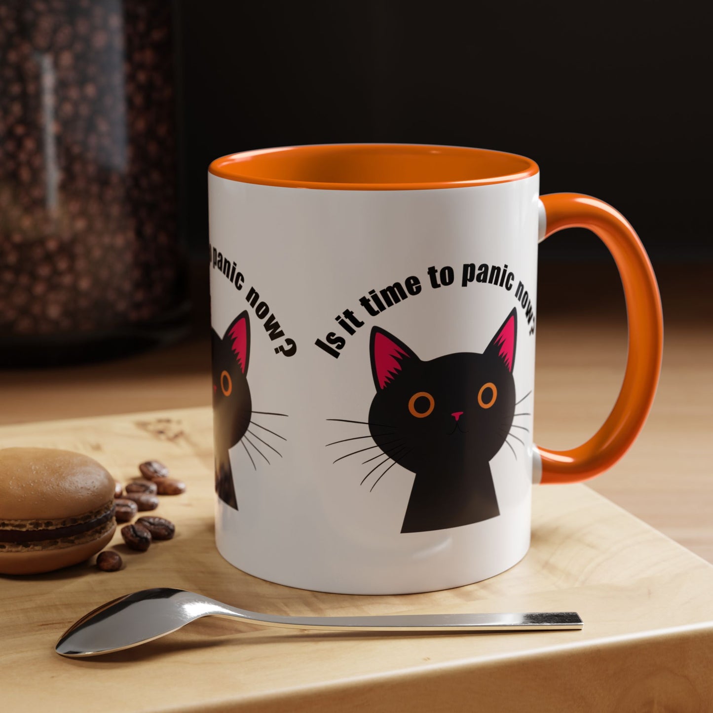 Is It Time to Panic Now? Funny Cat Coffee Mug, Cute Cat Lover Gift, Funny Mug for Cat Owners, Purrfect Gift for Birthdays,