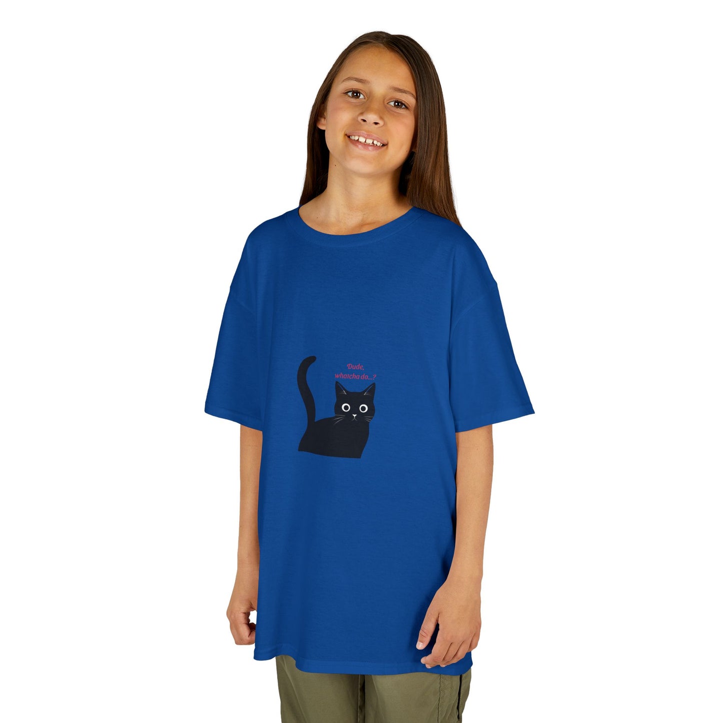 Cute Cat Kids T-Shirt, Funny Cat Tee, Pet Lover Gift, Children's Cotton Tee, Birthday Gift, Animal Lover Tee