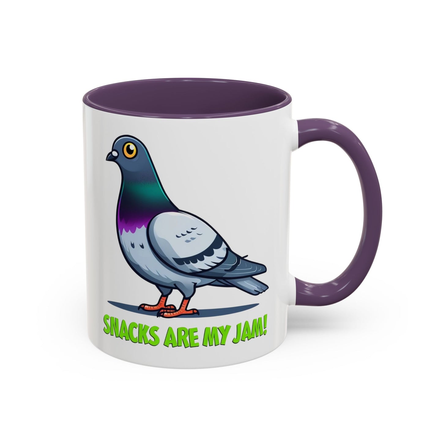 Funny Pigeon Coffee Mug, Unique Gift for Bird Lovers, Office Mug, Snack Lovers, Cute Animal Mug