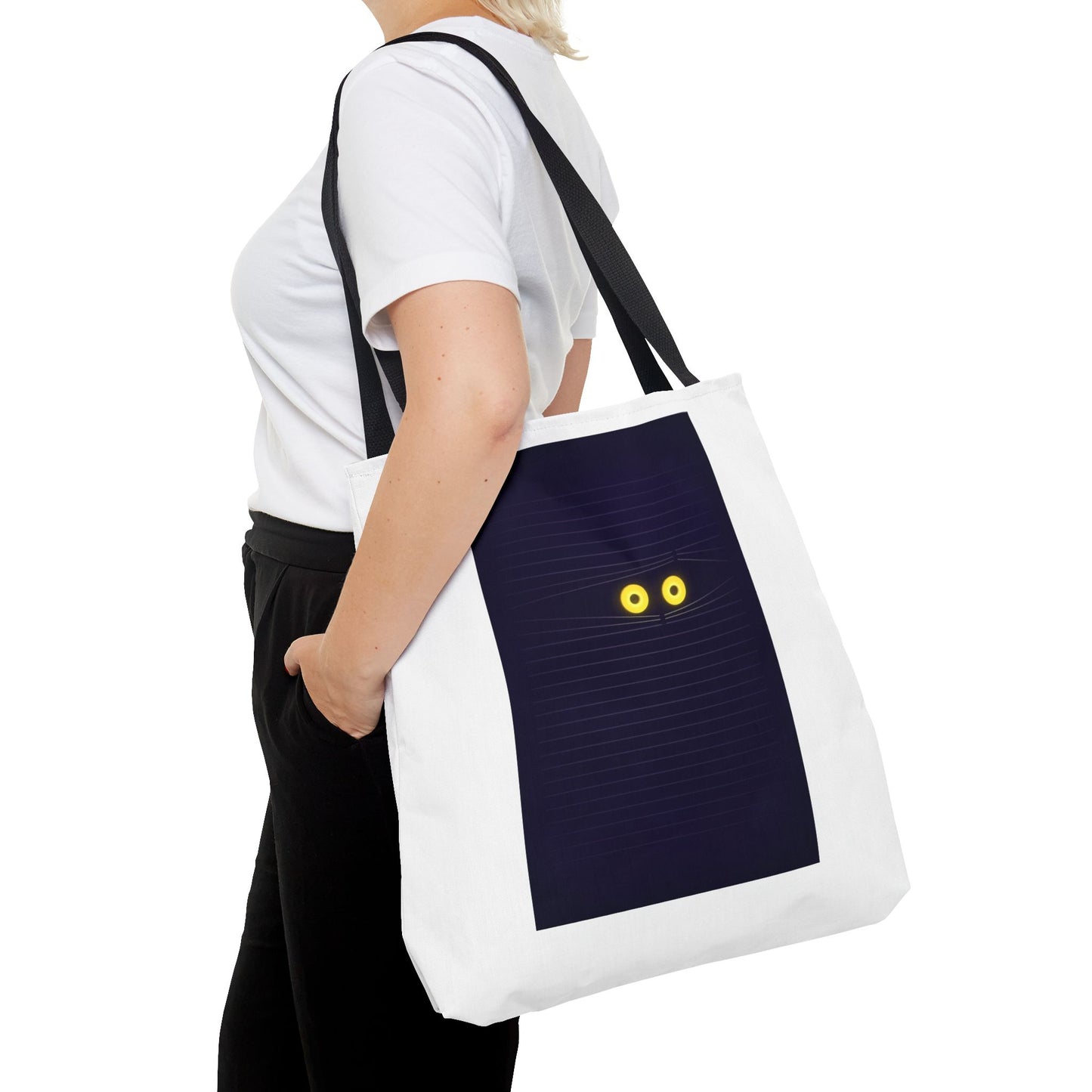 Spooky Eyes Tote Bag, Unique Art Tote, Eco-Friendly Shopping Bag, Stylish Everyday Carryall