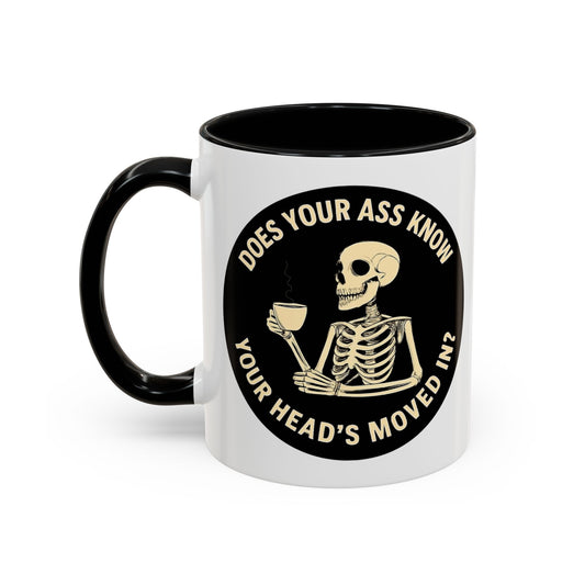 Funny Skeleton Coffee Mug - Whimsical Gift for Coffee Lovers, Halloween Decor, Unique Office Mug, Morning Motivation, Humorous Tea Cup
