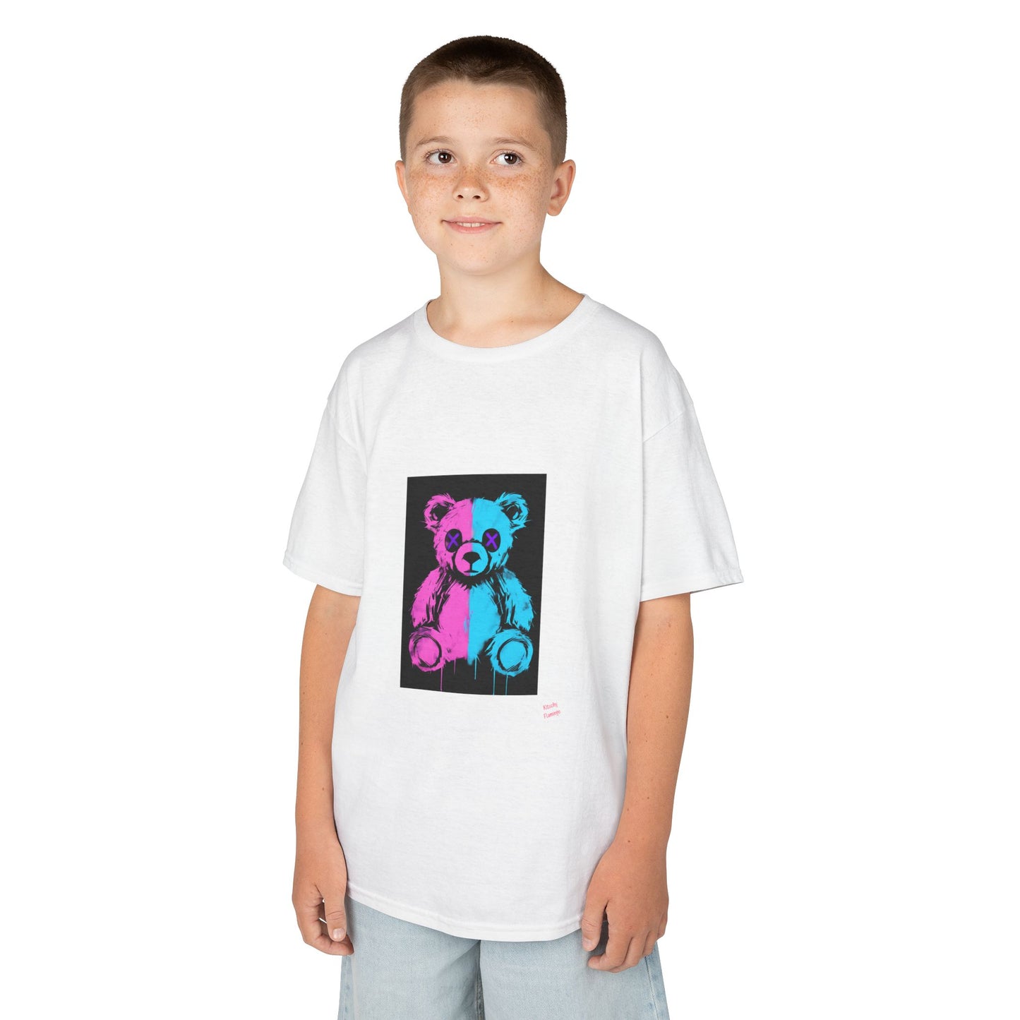 Vibrant Bear Kids Tee, Fun Tshirt for Children or Teens, Birthday Gift, Playful Design, Everyday Wear, Youth Fashion