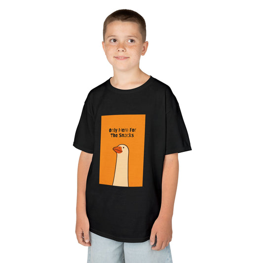 Only Here For The Snacks-Themed Kids Tee, Funny Kids T-Shirt, Cute Children's Apparel, Gift for Snack Lovers, Perfect for Birthday and Playdates