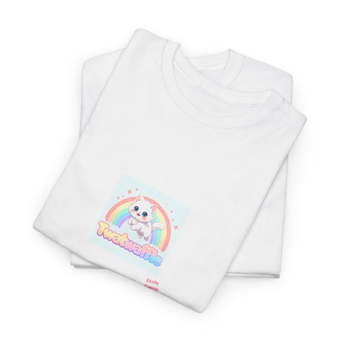 Cute but Rude Kitten Unisex Heavy Cotton Tee, Cute Pet Lover Shirt, Casual Everyday Wear, Animal [...]