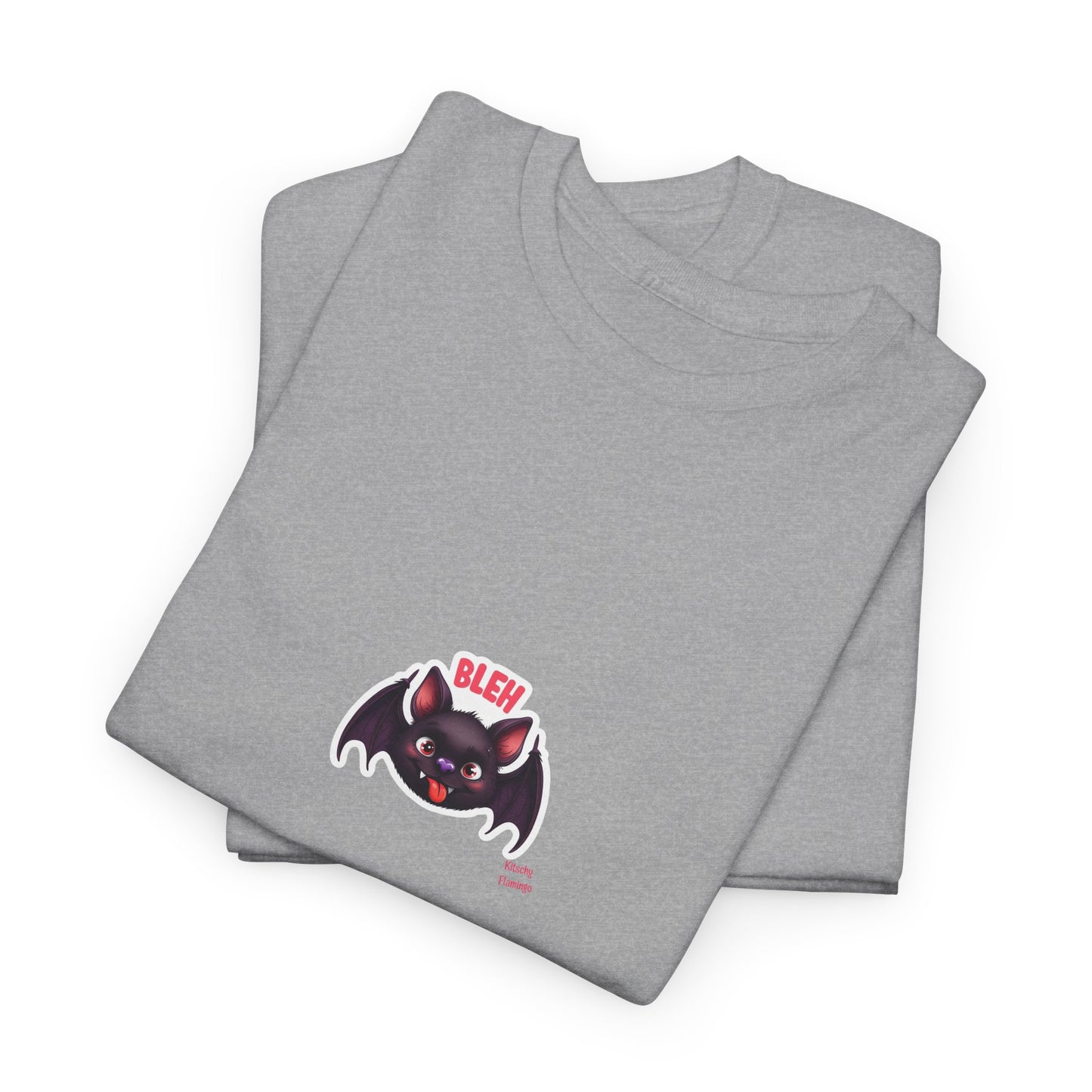 Cute Bat Graphic Unisex Heavy Cotton Tee, Halloween Shirt, Spooky Graphic Tee, Gift for Bat Lovers, Casual Wear, Fall Fashion