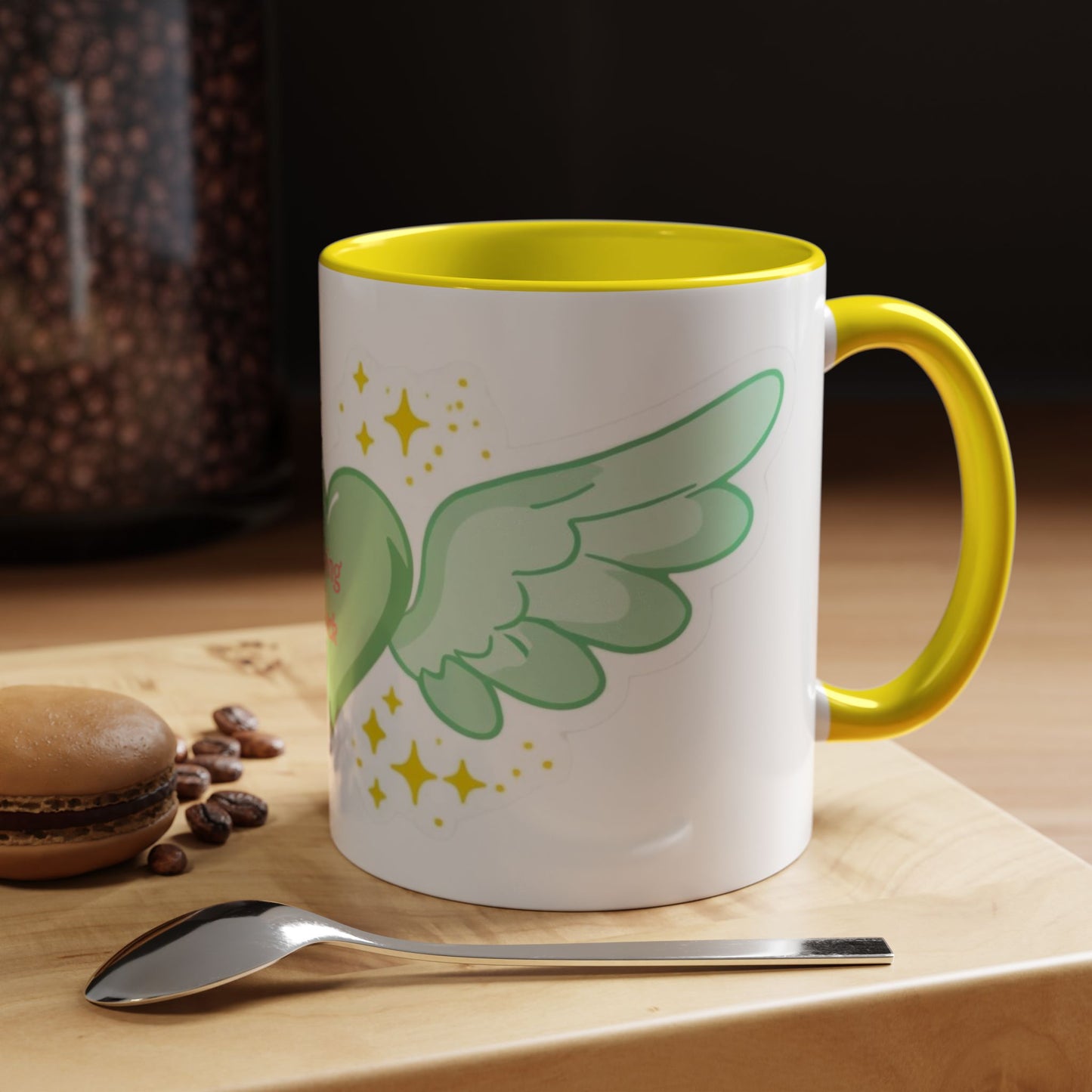 Funny Angel Wings Coffee Mug - Perfect Gift for Friends, Coffee Lovers, Hilarious Decor, Cute Kitchenware, Playful Mug