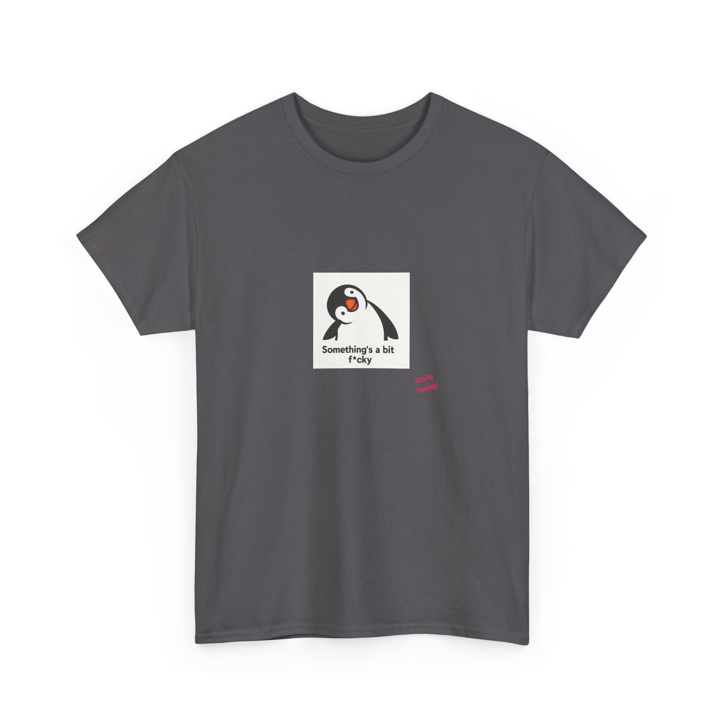 Penguin Graphic Unisex Heavy Cotton Tee | Cute Animal Shirt for Every Day, Animal Lover Gift, Fun Casual Wear, Funny, Humour