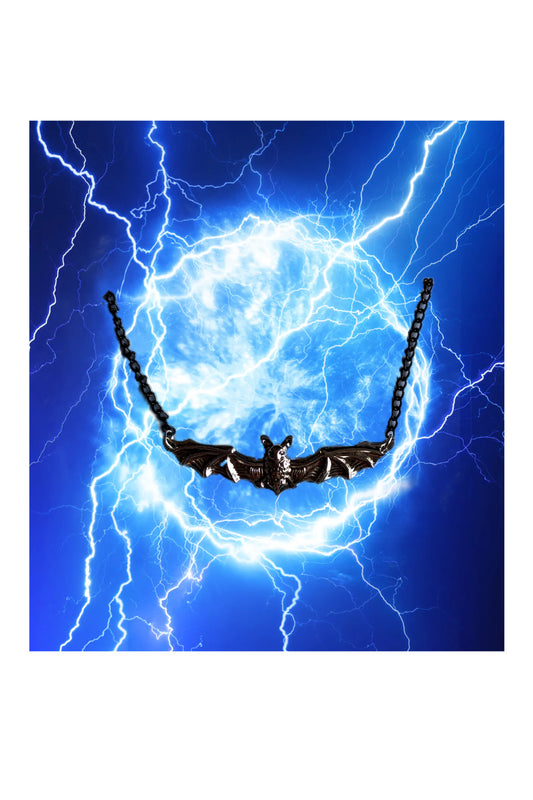 Silver Bat Necklace