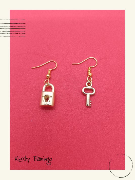 Lock & Key Earrings