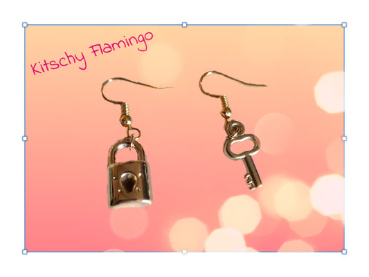 Lock & Key Earrings